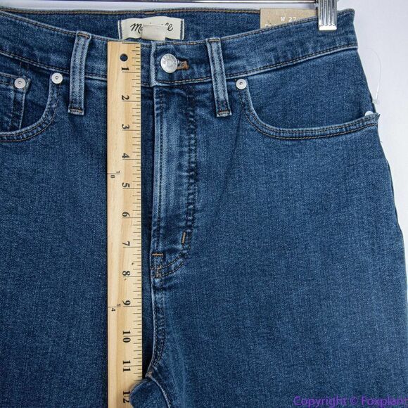 NEW Madewell The Perfect Vintage Straight Jean in Bright Indigo Wash, 27 - Picture 6 of 16